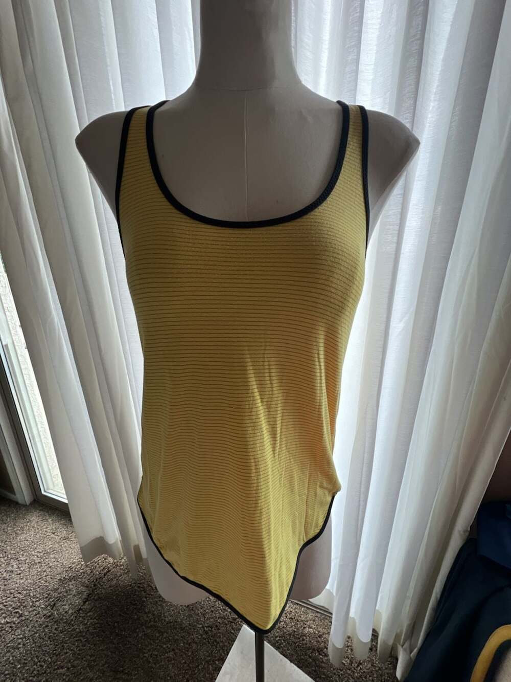 Lululemon Swiftly Tech Racerback Tank Top Yellow Striped